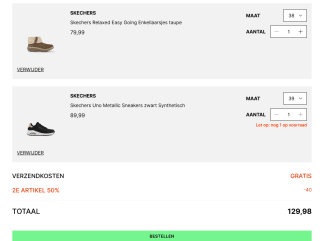 50% korting op het 2de paar schoenen bij Ziengs