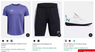 20% extra korting op de sale tot 50% bij Under Armour