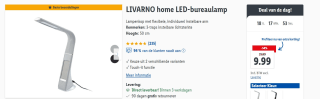 Livarno home LED-bureaulamp met flexibele, individueel instelbare arm voor €9,99 in de Lidl Webshop
