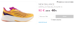 Zapatillas de Mujer New Balance FUELCELL RC ELITE V2 por 92€