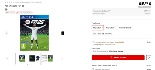 Videojuego EA Sports FC 25 desde 45,99€ varias plataformas hasta 10€ descuento