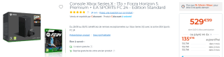 Pack Xbox Series X + Forza Horizon 5 Premium (dématérialisé) + FC 24 (physique) à 529,99€