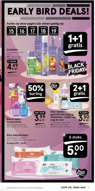 Billendoekjes 6 pakken voor 5 euro [BLACKFRIDAY]