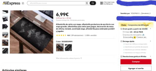 Alfombrilla de ratón 80x30cm mapa del mundo por 6,99€