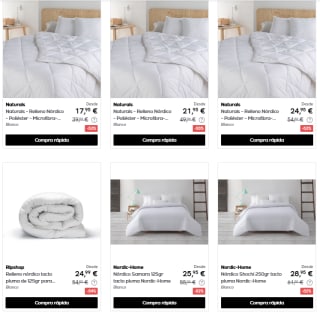 Rellenos nórdicos de calidad desde solo 17,95€