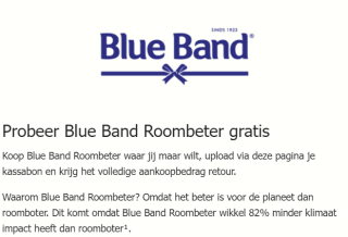 Probeer Blue Band Roombeter gratis na cashback