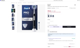 Cepillo Oral-B Pro Series 1 de Dientes Eléctrico + 2 cabezales por solo 19,99€ (Nuevos usuarios por