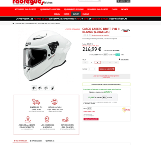 Casco de moto CABERG DRIFT EVO II fibra 22.06 por solo 216,99€