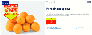 2 kilo perssinaasappels voor €1,49 bij de Aldi