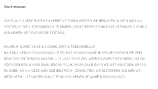 Alive & Kicking Festival 2023 Eindhoven Gratis