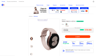 Smartwatch Samsung Galaxy Watch4 40mm Pink Gold por $139.990