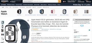 Montre connectée Apple Watch SE GPS (2023) - 2ᵉ génération, 40mm à 209,99€