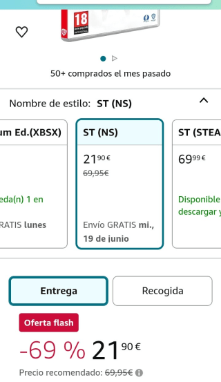 Mortal Kombat 1 Nintendo Switch por 21,90€.