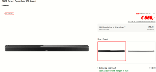 Bose Smart 900 - Soundbar zwart voor €666 bij de Mediamarkt