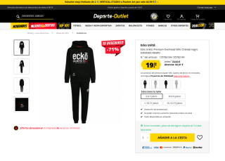 Chándal ECKO Niño negro a tan solo 19,99€