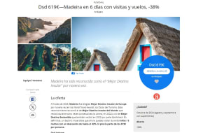 Escapda Madeira en 6 días con visitas y vuelos desde 619€