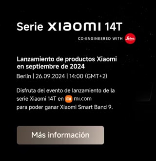 Gana 100 mi points y cupón de 120€ para el Xiaomi 14T en la Tienda oficial de Xiaomi