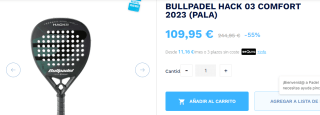 BULLPADEL HACK 03 COMFORT 2023 (PALA)