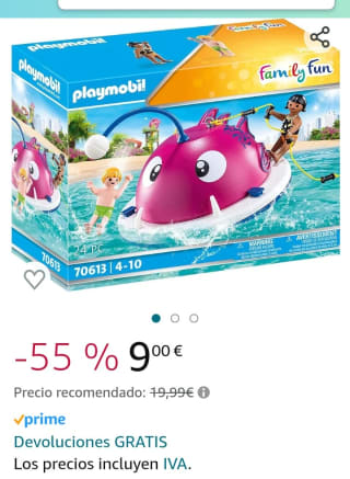 PLAYMOBIL Family Fun 70613 Isla de Escalada, Flotante por 9€.