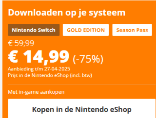 Mario + Rabbids Sparks of Hope voor €14,99 in de Nintendo eShop