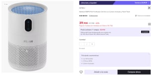 Purificador de Aire Mywave con Luz Ultravioleta - Panel Táctil de Control - 3 Velocidades y Modo Noche por 27.9€