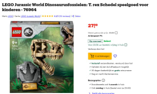 LEGO Jurassic World - Dinosaurusfossielen: T. rex schedel voor €27,99 bij Bol