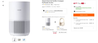 Xiaomi Smart Air Purifier 4 Compact Purificador de Aire por 49€