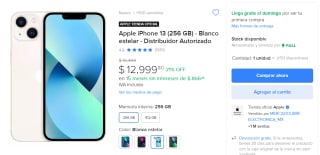iPhone 13 256GB por $11,999 | Cupón Mercado Libre Citibanamex