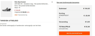 NIKE AIR MAX 90 Sneakers voor €83,96 dmv code bij Zalando