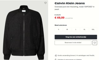 Calvin Klein Jeans Tussenjas voor €69,99 bij Peek & Cloppenburg