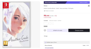 Videojuego Another Code Recollection - Switch por 46,58€ (cuenta nueva por 34,58€)