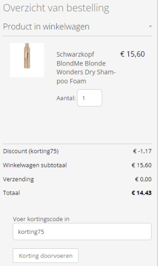 7,5% korting op alles bij Haarpro