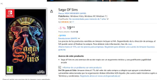 Juego Saga of Sins para Nintendo Switch por 19,20€