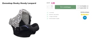 Dooky Hoody Little Leopard Zonnekap voor €3,99 bij Van Asten Babysuperstore