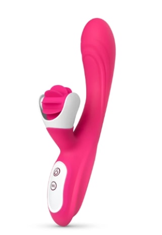 Rabbit Vibrator Met Roterende Tong roze voor €34,99 bij Easy Toys