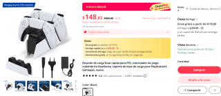 Estación de Carga DualSense PS5 por $149 en AliExpress