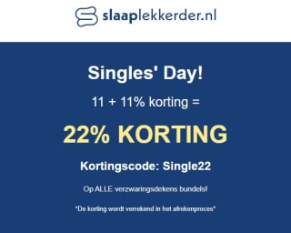 22% korting op alle verzwaringsdekens bundels bij Slaaplekkerder