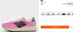 New Balance 370 dames sneakers voor €60 bij Snipers