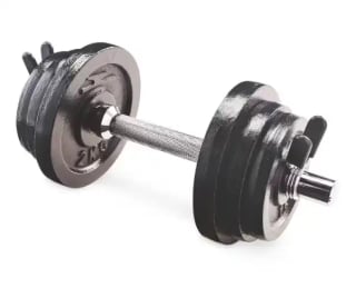 Shop a 10kg dumbbell set at Aldi Haydock as low as £4.99