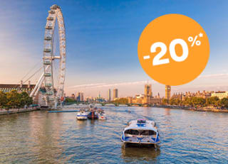 20% korting op Eurostar Standard en Eurostar Plus tickets