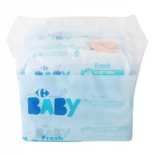 18 paquetes Toallitas bebé fresh aloe vera Carrefour Baby por 11,50€