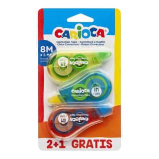 Carioca Packs de 3, cintas correctoras 8mx5mm por 1,81€