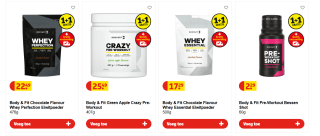 1+1 gratis op alles van Body en fit bij Kruidvat