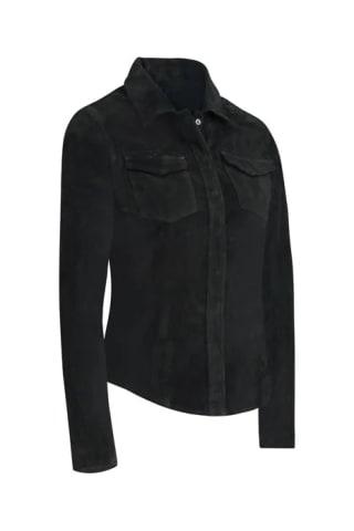 Goosecraft zwarte suède dames blouse voor €41,99 bij Otrium