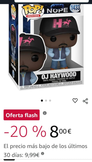 Funko Pop Movies Nope. OJ Haywood por 8€.