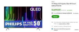 Pantalla Philips 50´´ Qled 4K Smart por $6890 en Bodega Aurrera