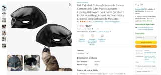 2 Máscaras de Batman Para Gato por $169 en Amazon