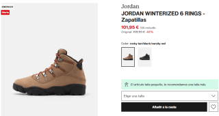 Botas Nike Jordan Winterized 6 Rings por 81,56€