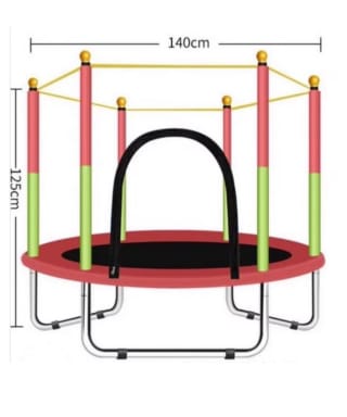 Trampolín portátil para niños 140cm/ 160cm elástica Rojo por 31,71€