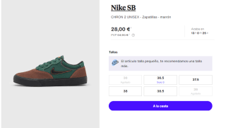 Zapatillas de Mujer Nike SB CHRON 2 por 28€